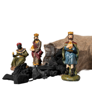 Reyes Magos Con Saco De Carbón